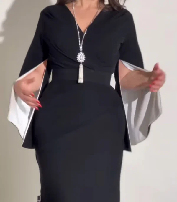 Elegant Black Long Dress for Women - Image 3