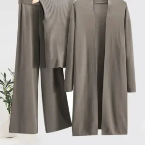3-Piece Women’s Set – Coat, Vest & Pants