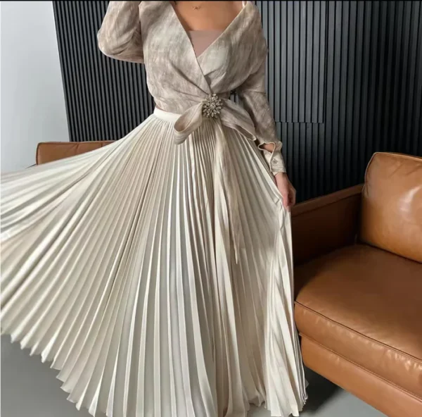 Chiffon A-Line Crystal Evening Dress - Image 2