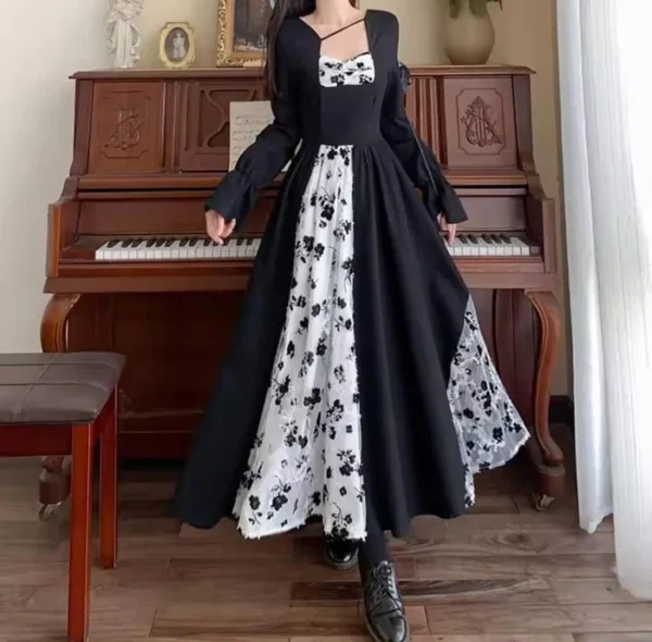 Elegant Princess Style Long Dress for Women - Image 3