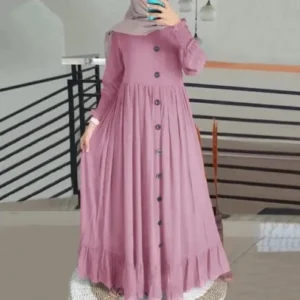 Elegant Petal Sleeve Long Dress for Women