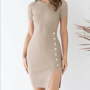 O-Neck Short Sleeve Dress for Women