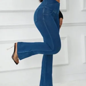 Casual Blue Cropped Jeans