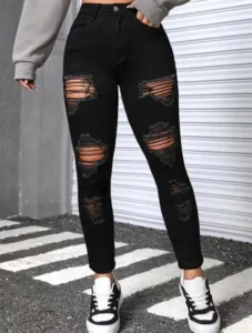 Black Lace Midi Skirt Pants (Copy)