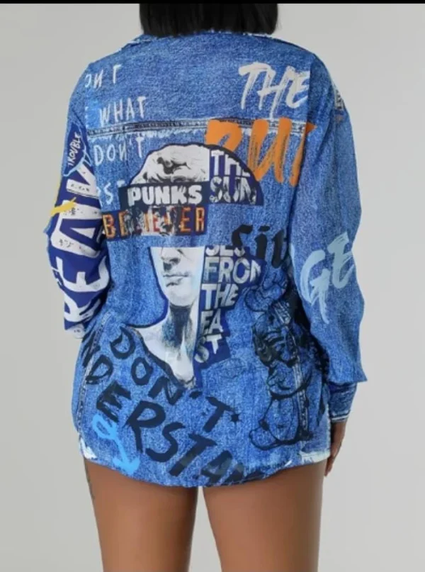 Women’s 2-Piece Long Sleeve Shirt & Shorts Set - Image 2