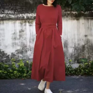 Elegant Brown Turkish Kaftan Islamic Dress