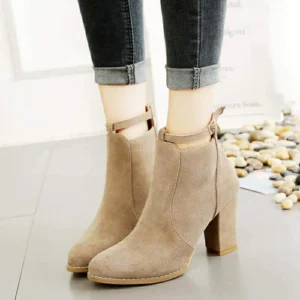 Women's Retro Ankle Boots – Thick High Heels